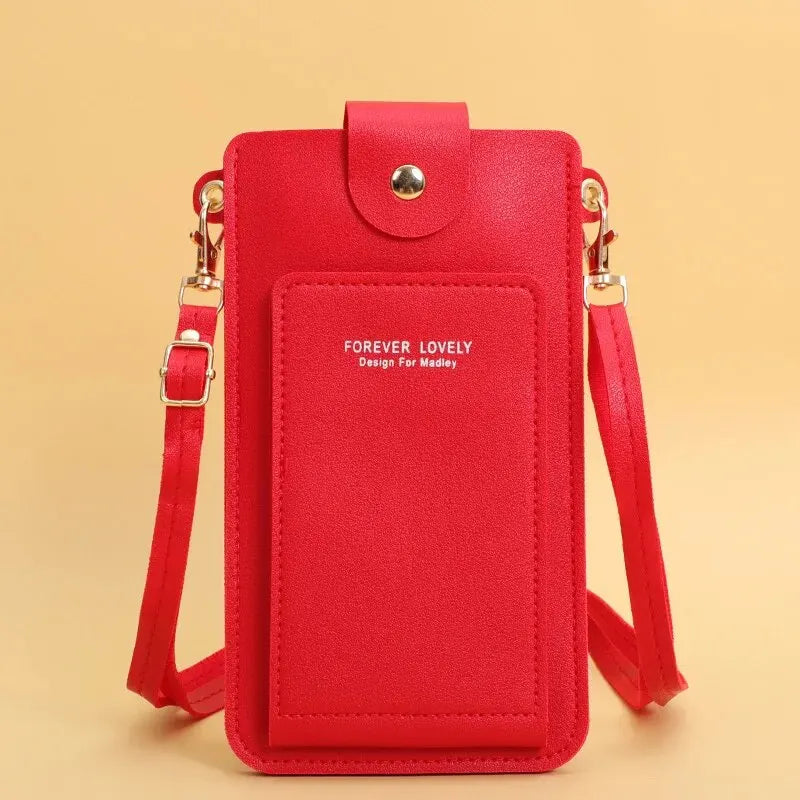 Soft Leather Crossbody Phone Bag – Stylish & Functional Wallet Purse for Women