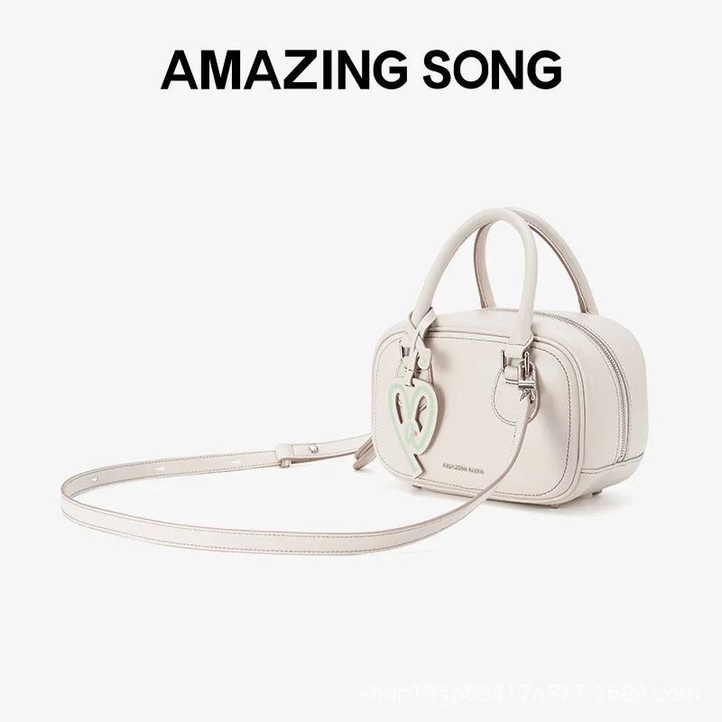 Amazing Song Square Toast Bag – PU Crossbody & Shoulder Tote, Under-20 L Capacity - Lylamor.com