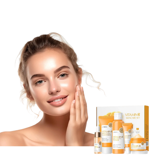 LAIKOU 5-Piece Vitamin C Skincare Set – Facial Cleanser, Serum, Eye Cream & Brightening Care Kit - Lylamor.com