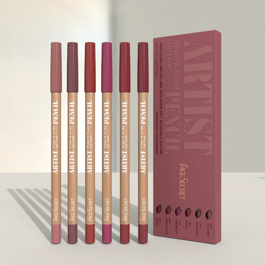 Face Secret Artist Lip Liner Set - Weightless Sculpting Pencils for Perfect Definition
