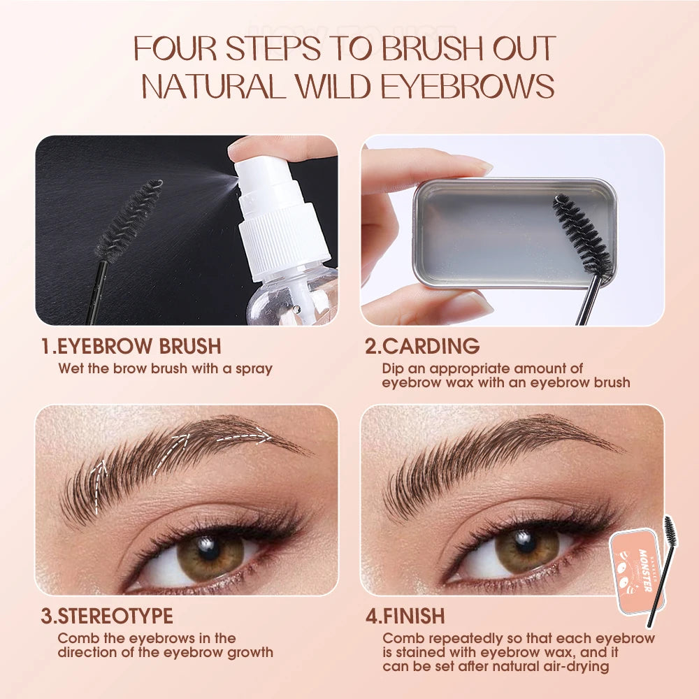 BANXEER Waterproof Eyebrow Pomade Gel Smudge-Proof Quick Drying Brow Styling - Lylamor.com
