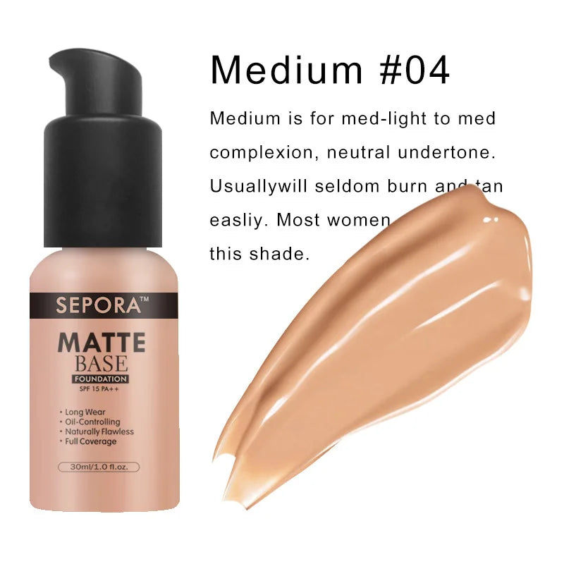 FOCALLURE Liquid Foundation – Matte, Moisturizing & Long-Lasting, 30ml - Lylamor.com