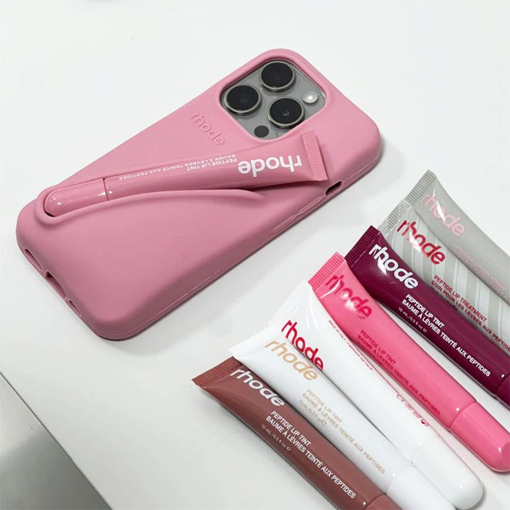 Rhode Makeup Lip Glosses Plump Moisturizing Lip Glaze Oil Long Lasting Nourishing Lipstick Care Ins Salty Tan Raspberry with Box