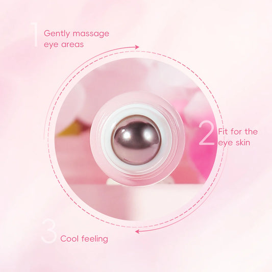 LAIKOU Sakura Eye Serum Roller – Hyaluronic Acid Eye Cream for Dark Circles & Bags (15ml)