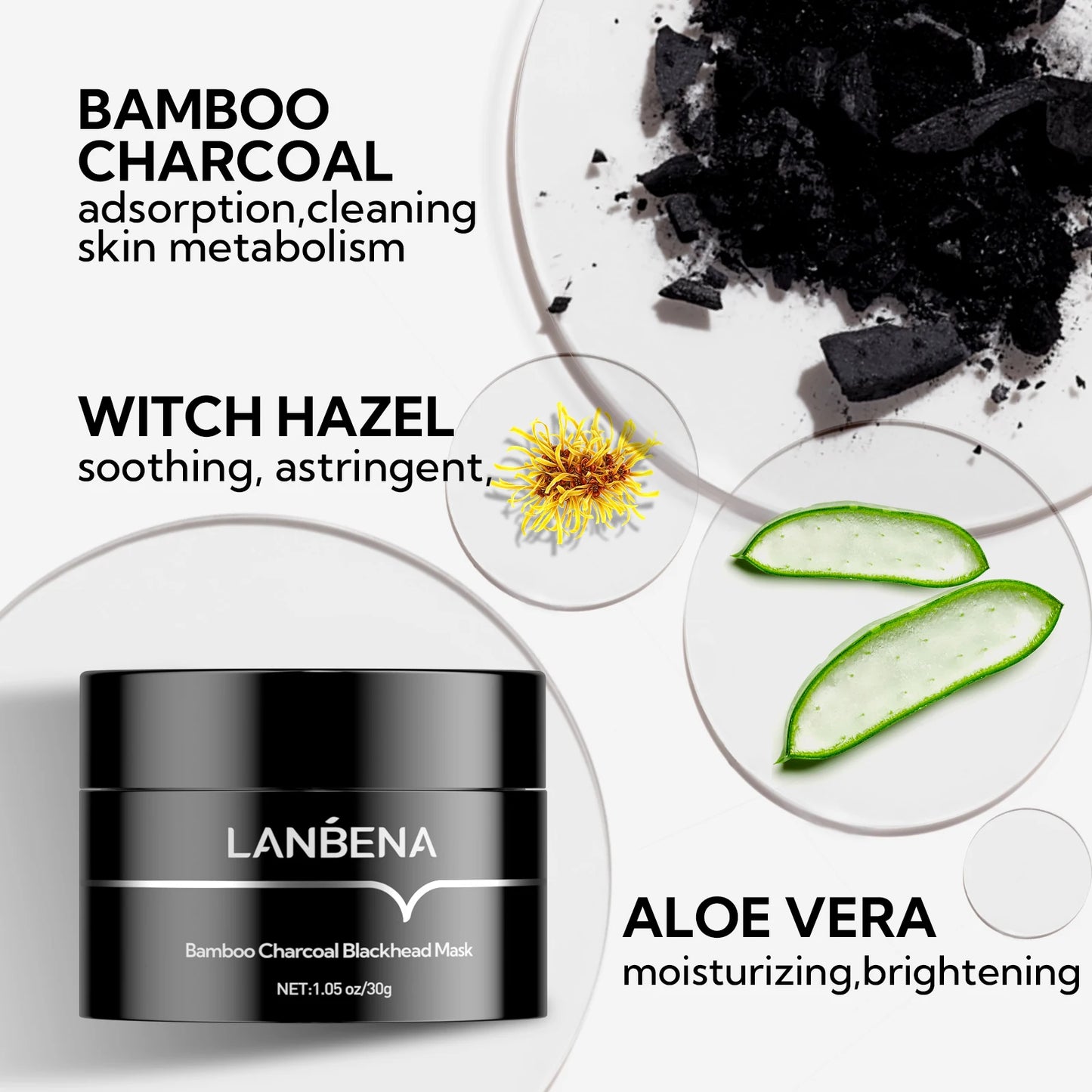 LANBENA Charcoal Blackhead Remover Nose Strips – Deep Cleansing Pore Care 30g - Lylamor.com