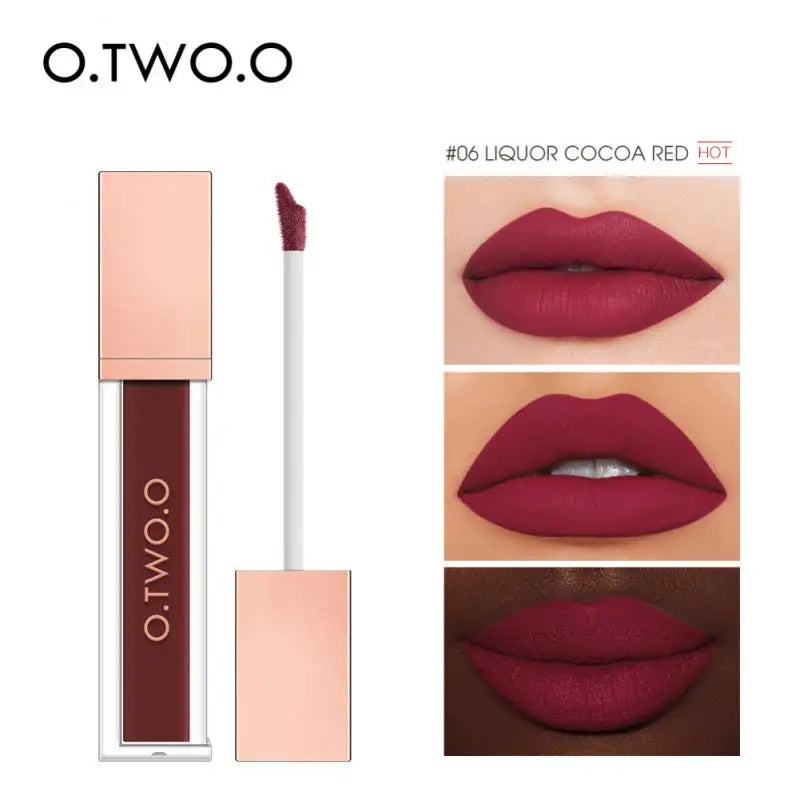 O.TWO.O Velvet Matte Lip Glaze – Waterproof, Long Lasting, High Pigment Non-stick Liquid Lipstick - Lylamor.com
