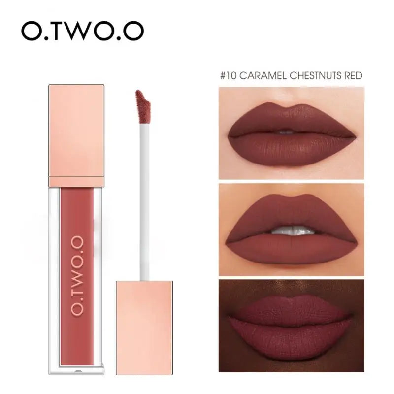 O.TWO.O Velvet Matte Lip Glaze – Waterproof, Long Lasting, High Pigment Non-stick Liquid Lipstick - Lylamor.com