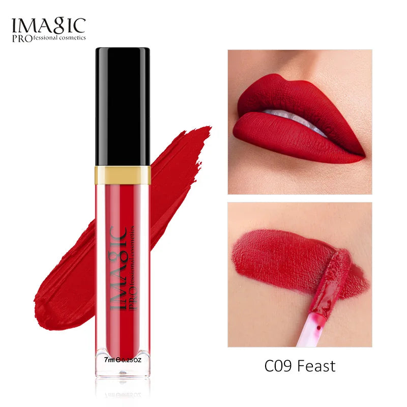 IMAGIC Matte Lip Gloss – Long Lasting Waterproof Liquid Lipstick 24H Wear - Lylamor.com