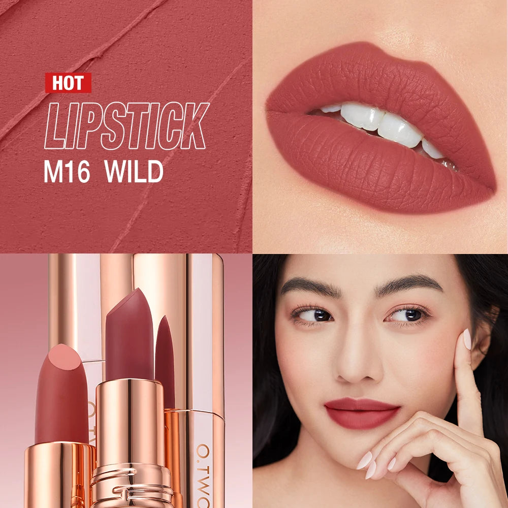 O.TWO.O Matte Lipstick Long Lasting Waterproof Smudge-Free Highly Pigmented - Lylamor.com