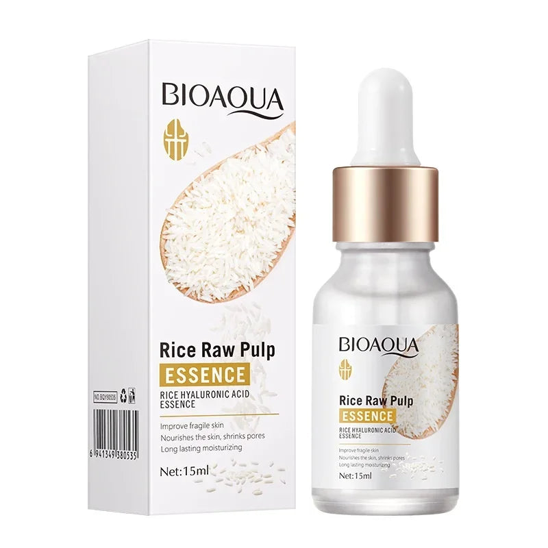 BIOAQUA Rice Essence Hyaluronic Acid Face Serum – Moisturizing, Whitening, Anti-Wrinkle & Nourishing Facial Care - Lylamor.com