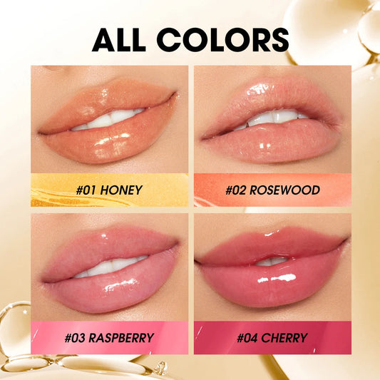 O.TWO.O Lip Oil Gloss Plumper Moisturizing Non-Sticky Glitter Shine Lip Balm Tint - Lylamor.com
