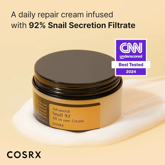 COSRX Snail Mucin 92% Face Moisturizer – Lightweight Hydrating Cream 100g - Lylamor.com