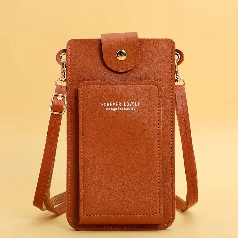 Soft Leather Crossbody Phone Bag – Stylish & Functional Wallet Purse for Women