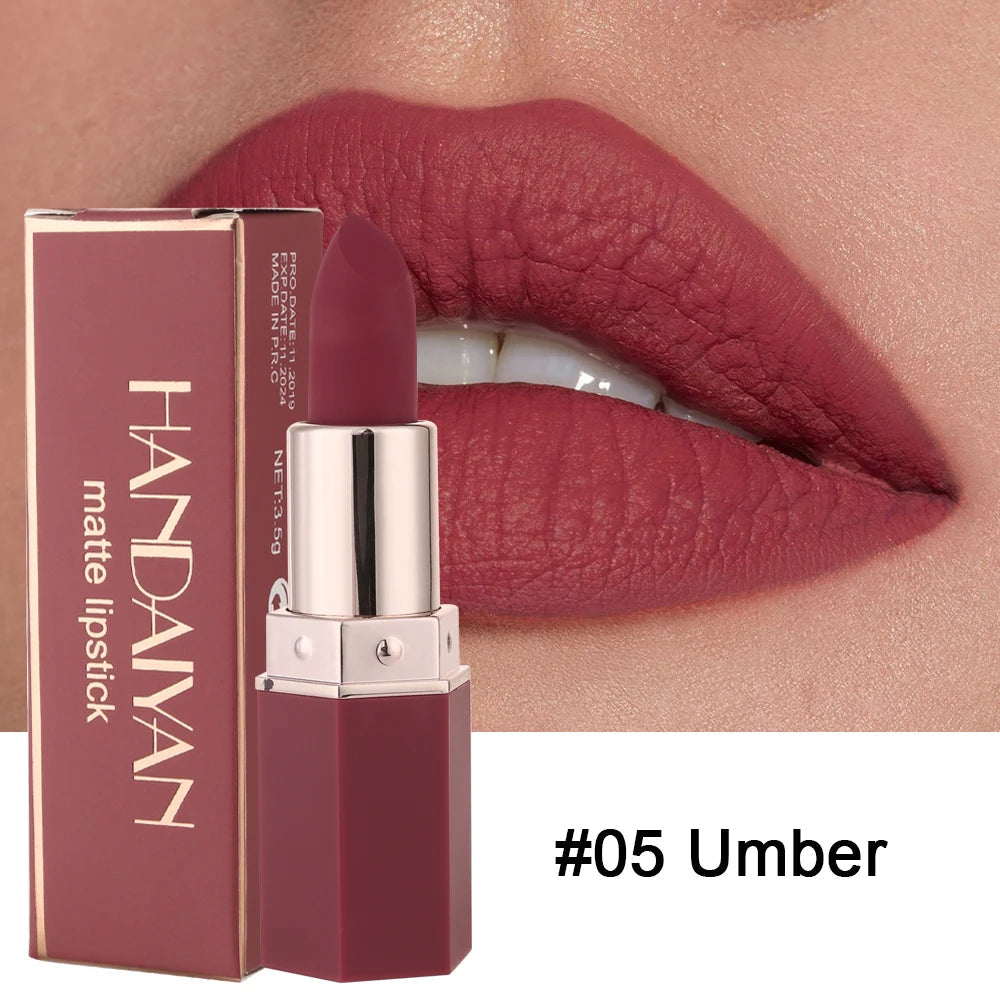 6-Color Matte Lipstick Set – Velvet Finish, Long-Lasting Wear