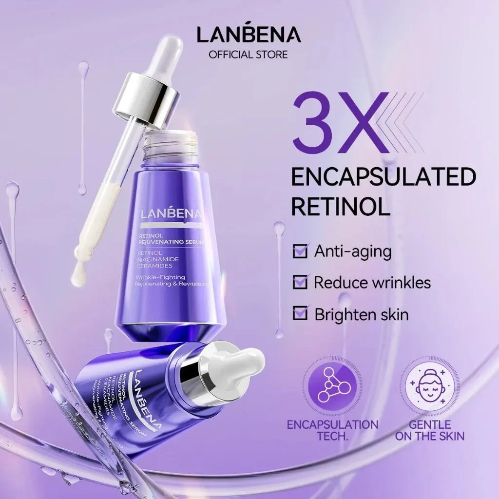 LANBENA Retinol Facial Skincare Serum Set – Anti-Aging, Firming, Moisturizing, Reduces Fine Lines & Rejuvenates Skin - Lylamor.com