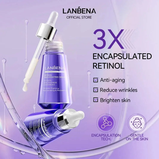 LANBENA Retinol Facial Skincare Serum Set – Anti-Aging, Firming, Moisturizing, Reduces Fine Lines & Rejuvenates Skin - Lylamor.com
