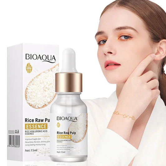 BIOAQUA Rice Essence Hyaluronic Acid Face Serum – Moisturizing, Whitening, Anti-Wrinkle & Nourishing Facial Care - Lylamor.com