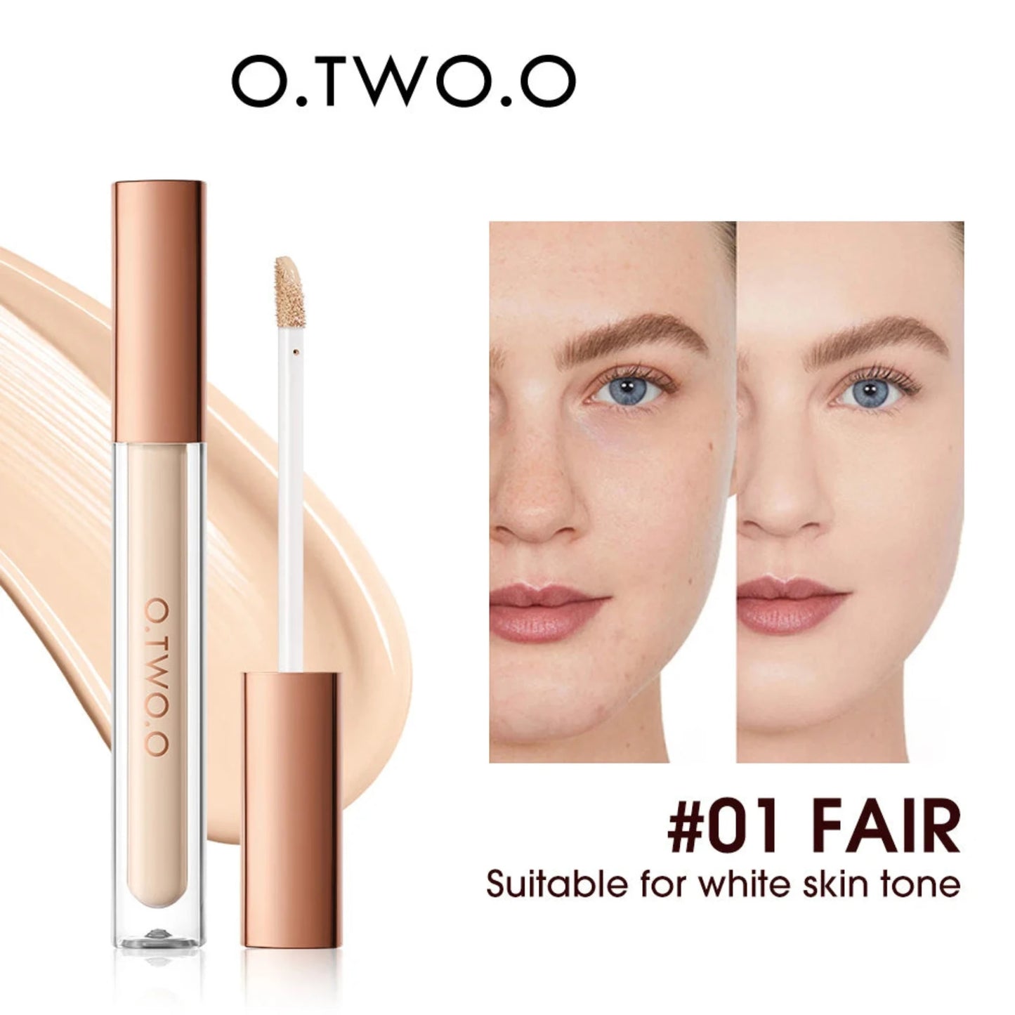 O.TWO.O Concealer Matte Lightweight Waterproof Full Coverage Makeup Base - Lylamor.com