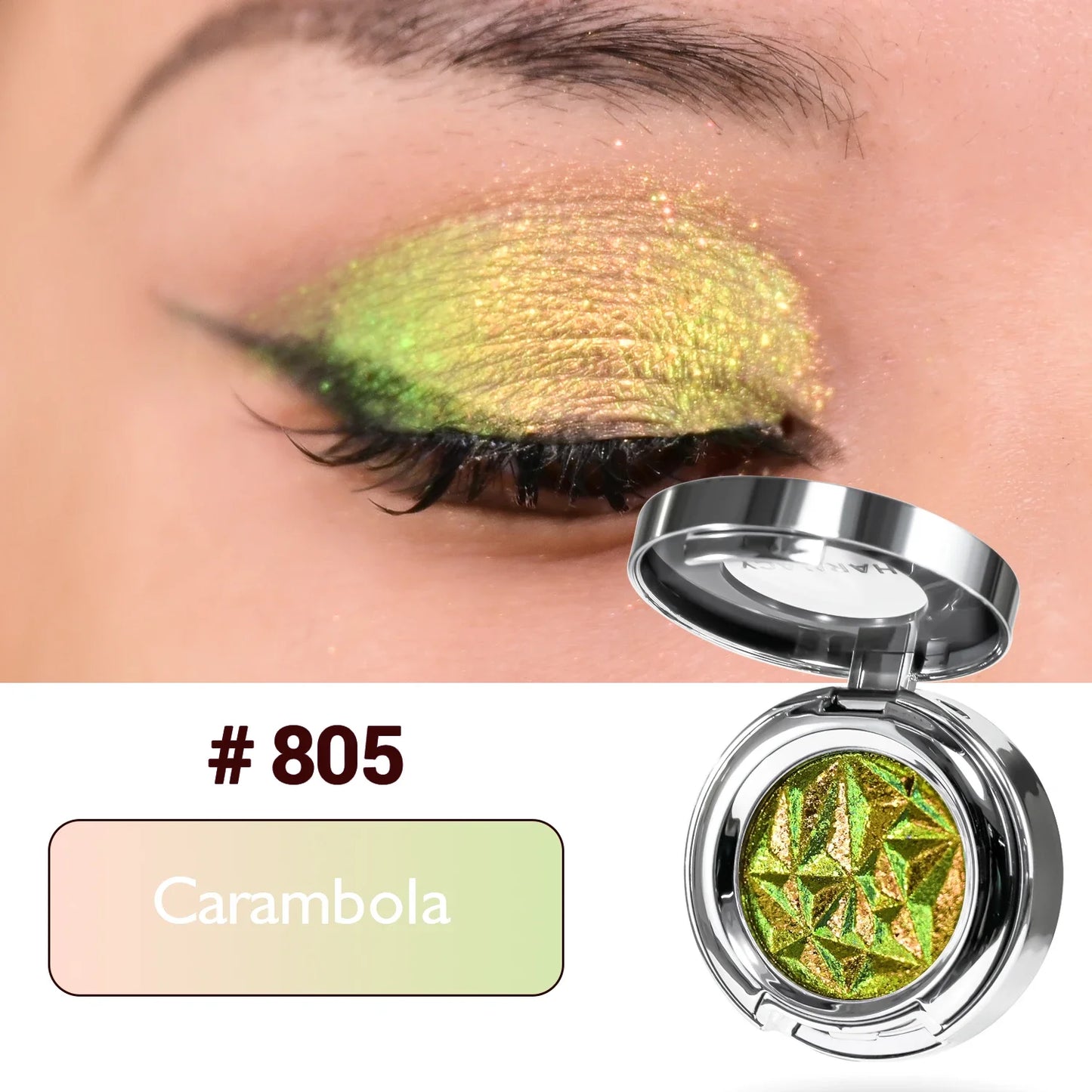 CHARMACY Duochrome Eyeshadow Palette – Long-lasting Glitter Multicolor Pigment Shadows - Lylamor.com