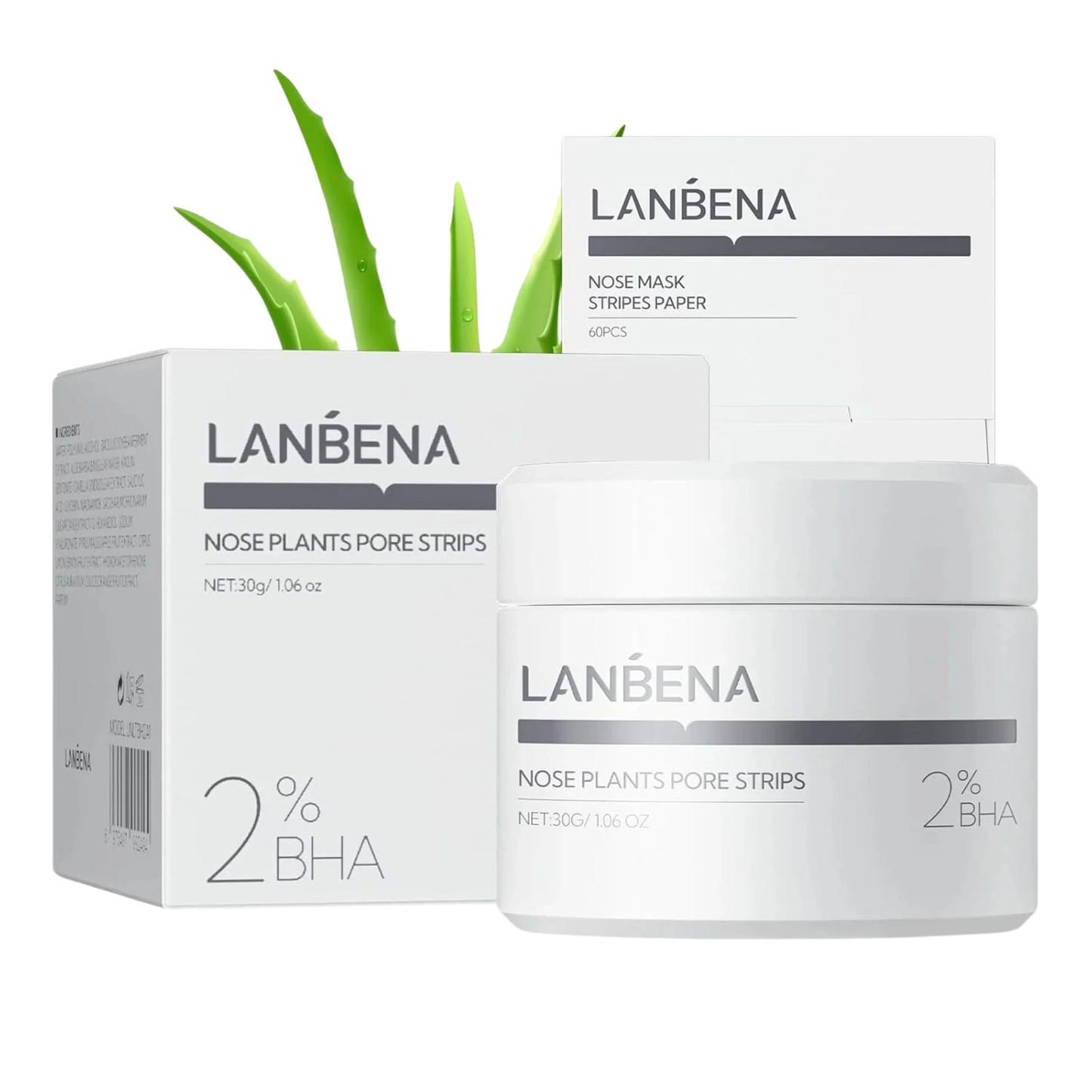 LANBENA Blackhead Remover Nose Strips with 60Pcs Paper – Pore Cleaner Mask - Lylamor.com