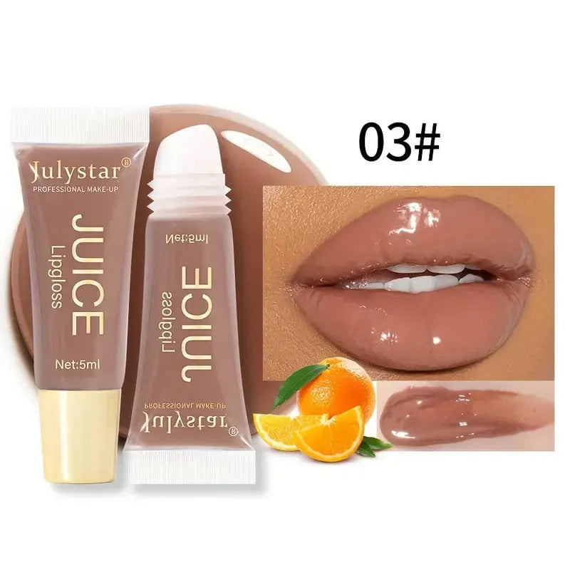 Crystal Clear Jelly Lip Oil - Moisturizing Lip Gloss with Fruit Scent
