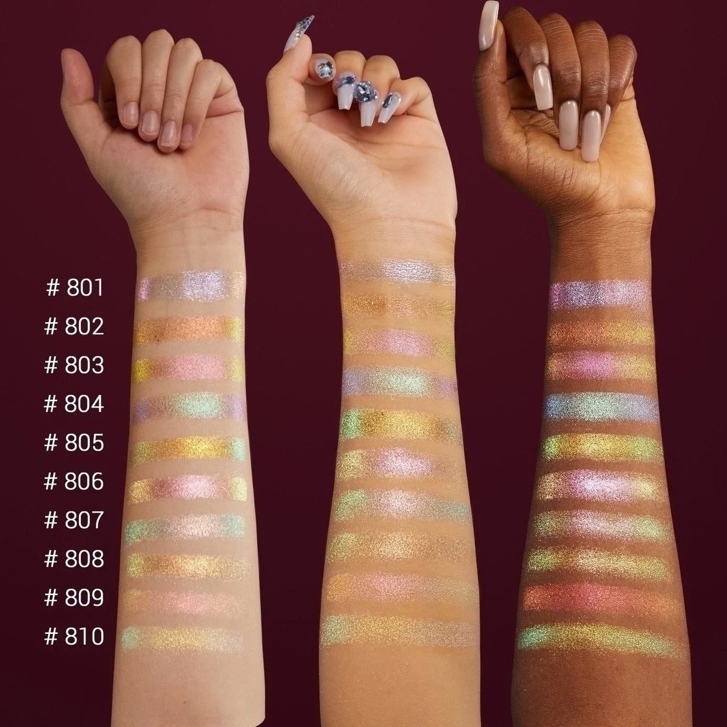 CHARMACY Duochrome Eyeshadow Palette – Long-lasting Glitter Multicolor Pigment Shadows - Lylamor.com