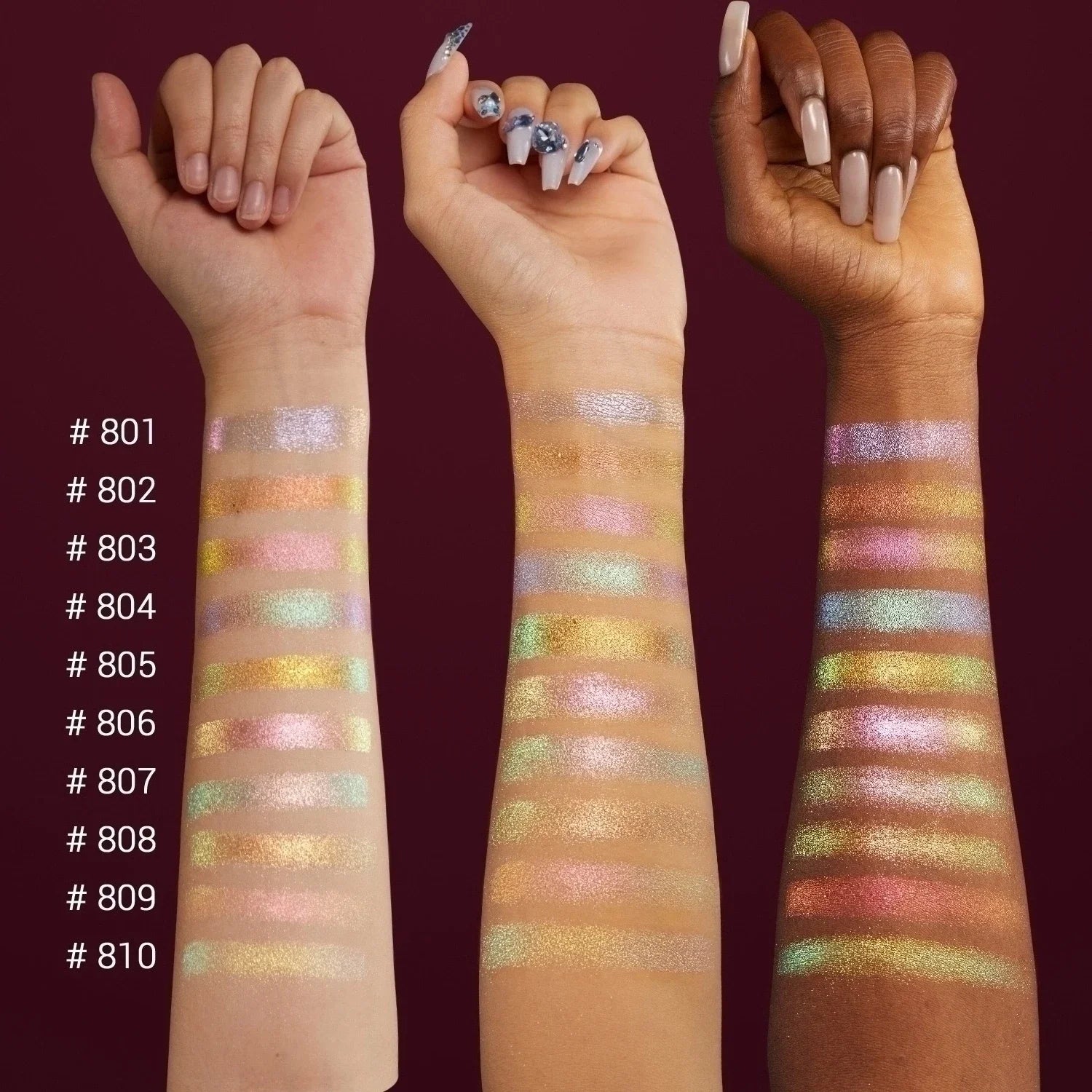 CHARMACY Duochrome Eyeshadow Palette – Long-lasting Glitter Multicolor Pigment Shadows - Lylamor.com