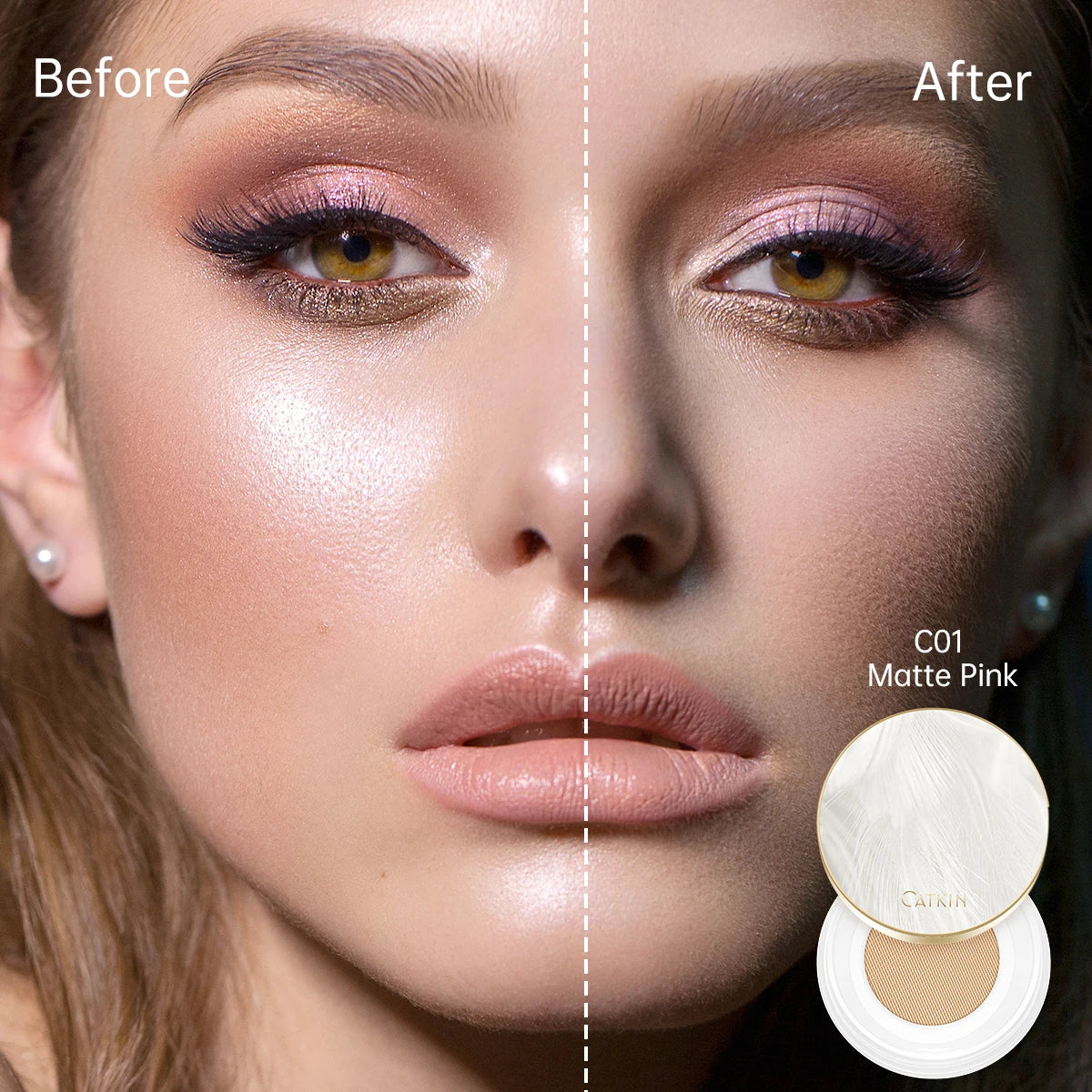 CATKIN Chic Luxury Loose Powder – Matte Setting Powder for Oil Control &amp; Long-Lasting Finish - Lylamor.com