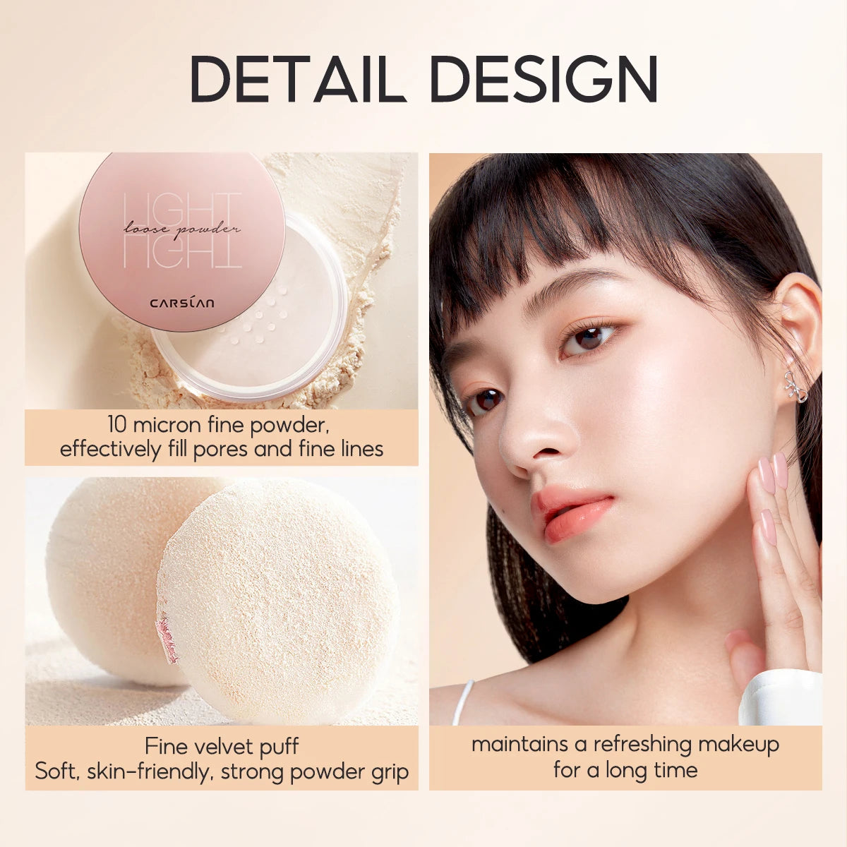 CARSLAN Brighten Loose Finishing Powder – Oil Control, Waterproof, Long Lasting Matte Translucent Face Setting Powder - Lylamor.com