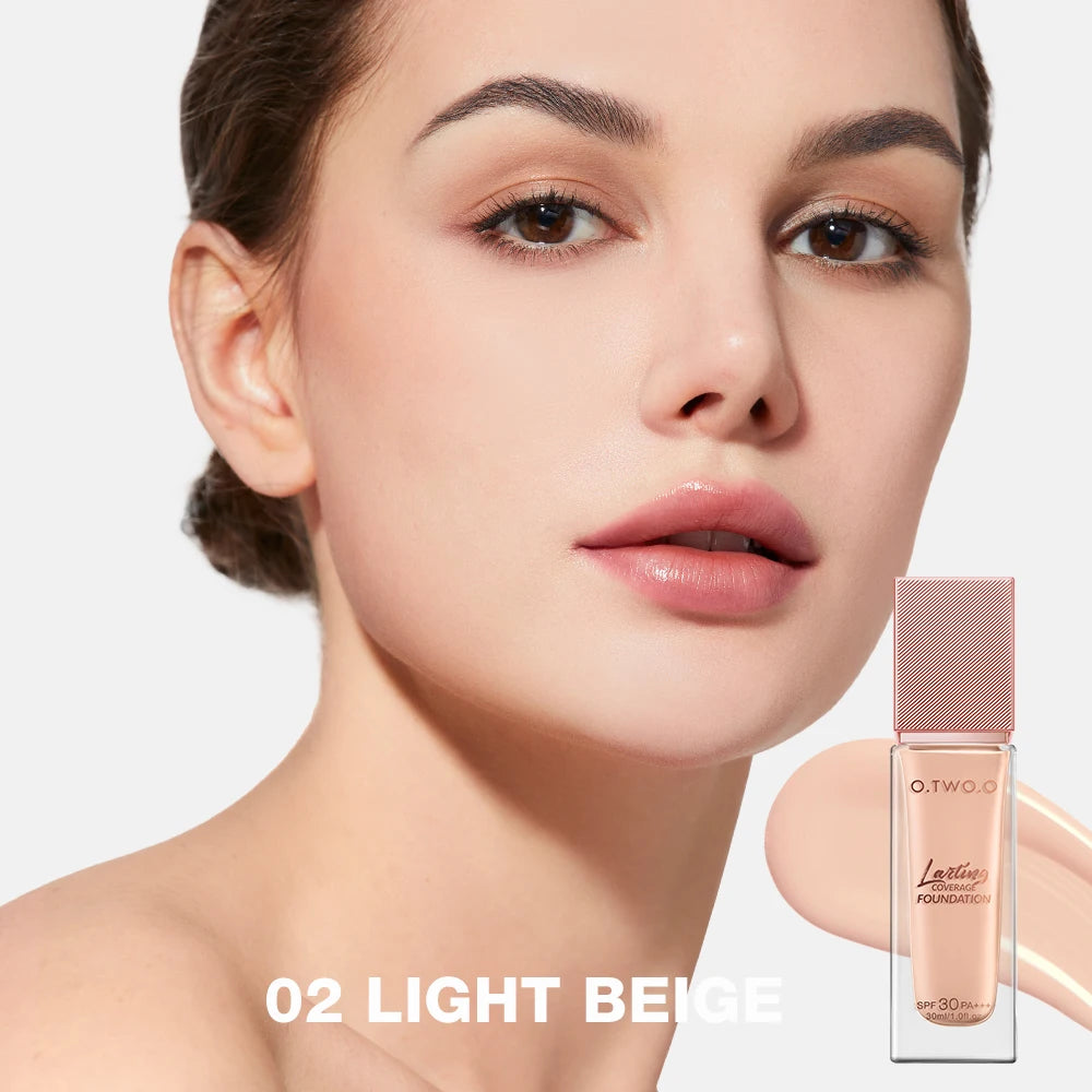 O.TWO.O Liquid Coverage Foundation Cream Matte Moisturizing Oil-Control Long-Lasting Waterproof Concealer - Lylamor.com