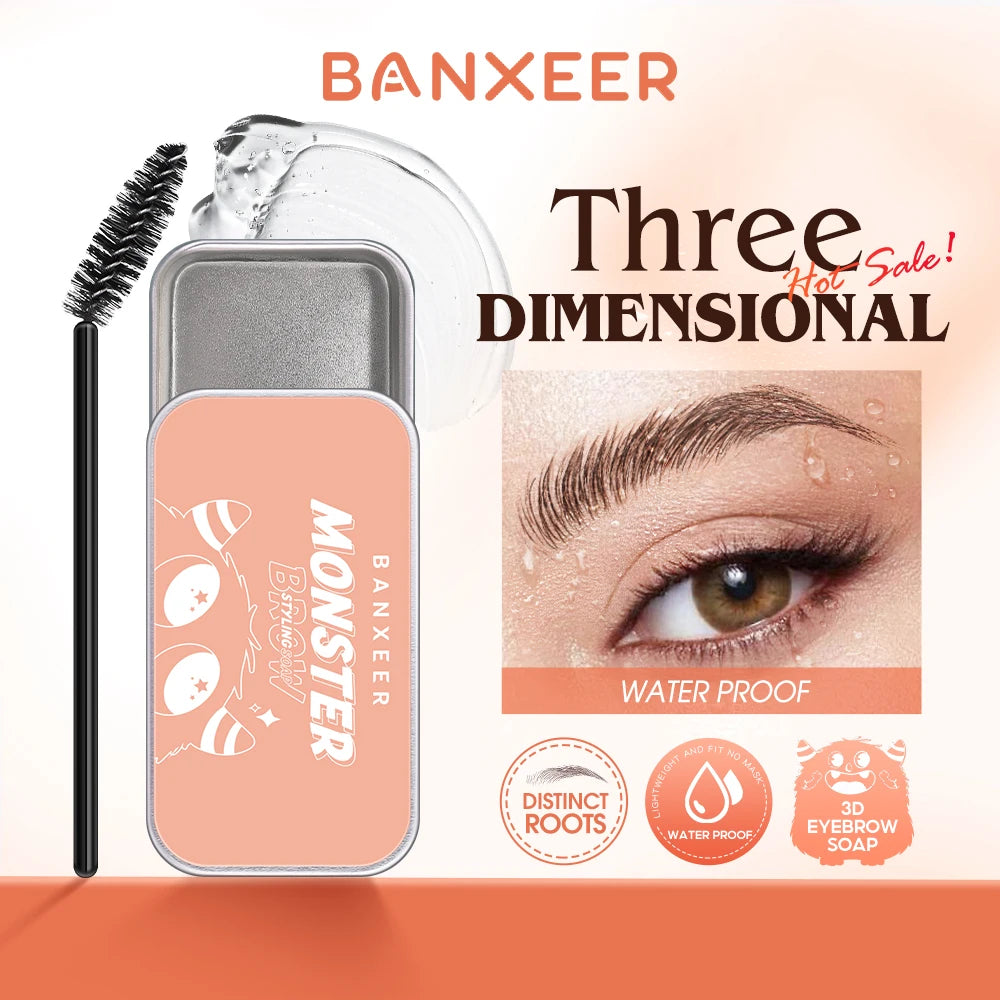 BANXEER Waterproof Eyebrow Pomade Gel Smudge-Proof Quick Drying Brow Styling - Lylamor.com