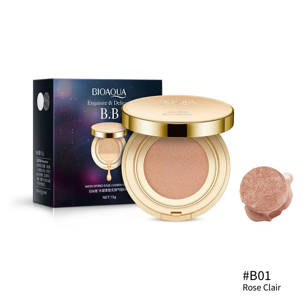 BIOAQUA Waterproof Matte Air Cushion BB & CC Cream – High Coverage, Oil Control, Poreless Foundation Base Makeup - Lylamor.com