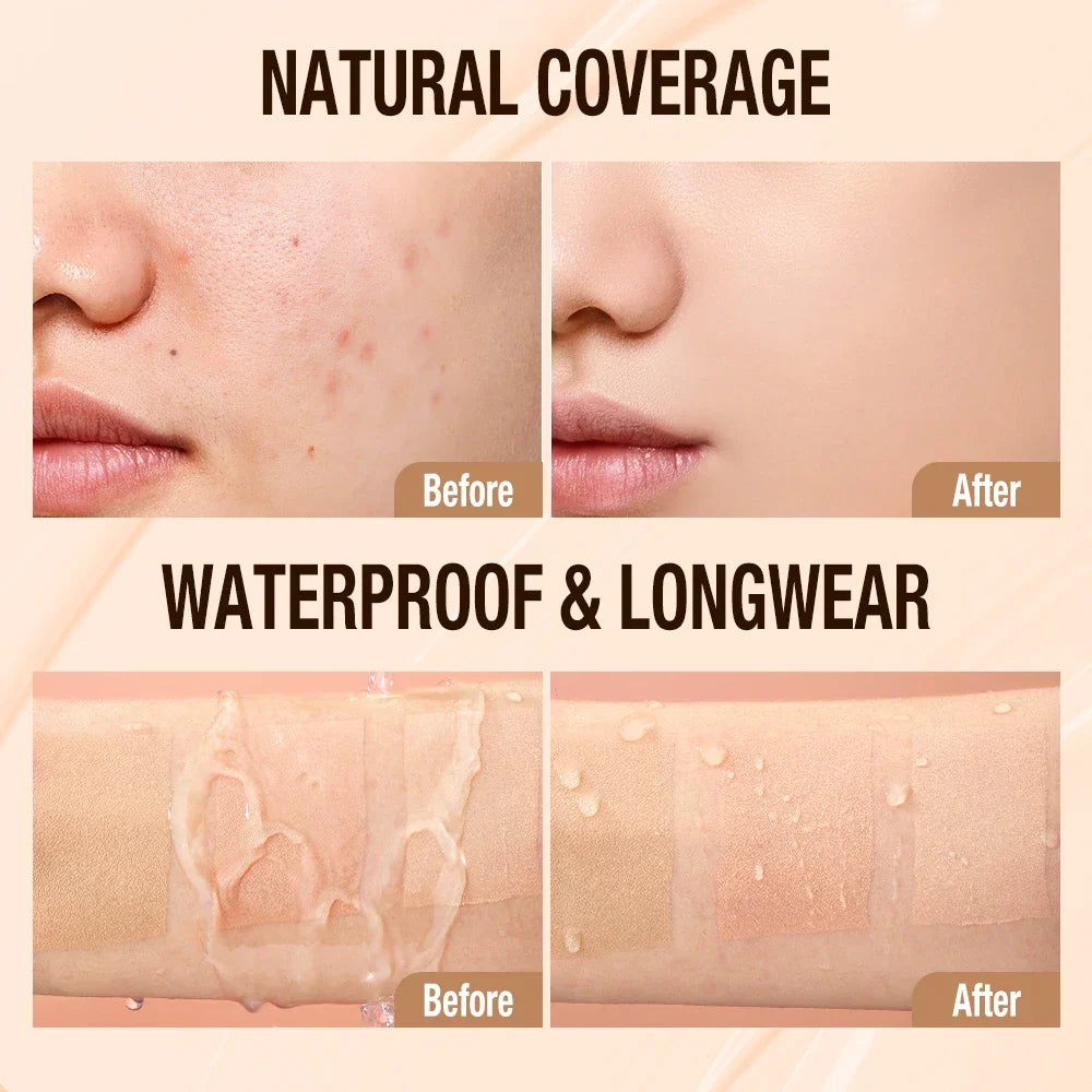 O.TWO.O Liquid Foundation Cream SPF30 High Coverage Waterproof Makeup Base - Lylamor.com