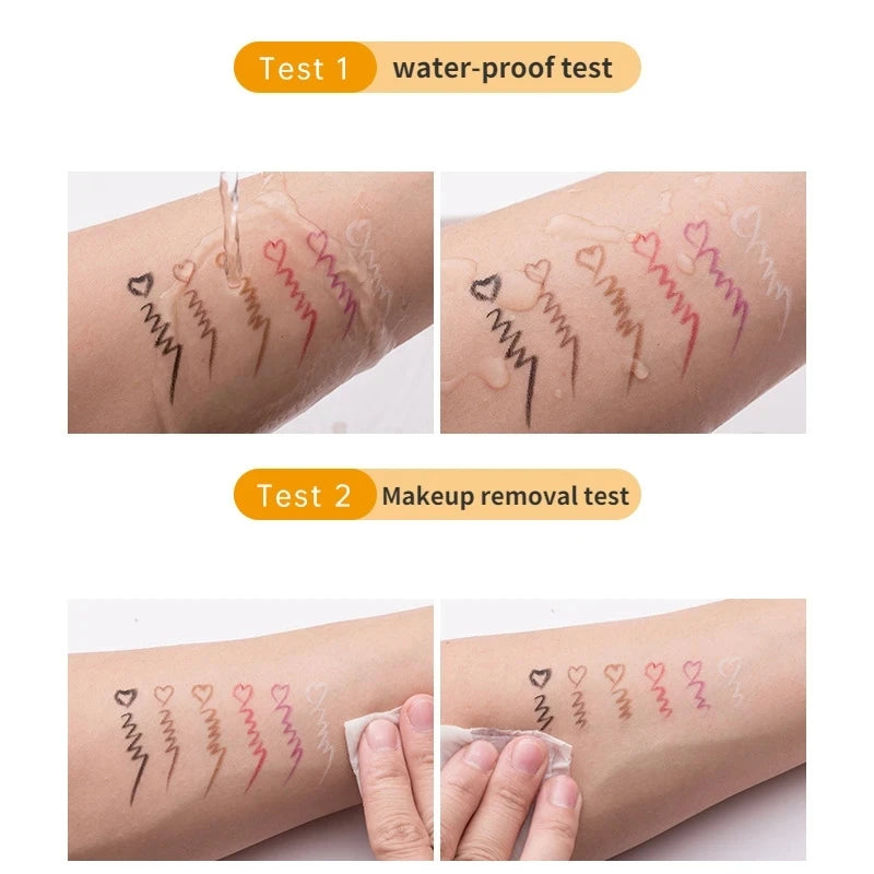 5-Color Waterproof Eyeliner Pencil Set – Long-Lasting & Smudge-Proof
