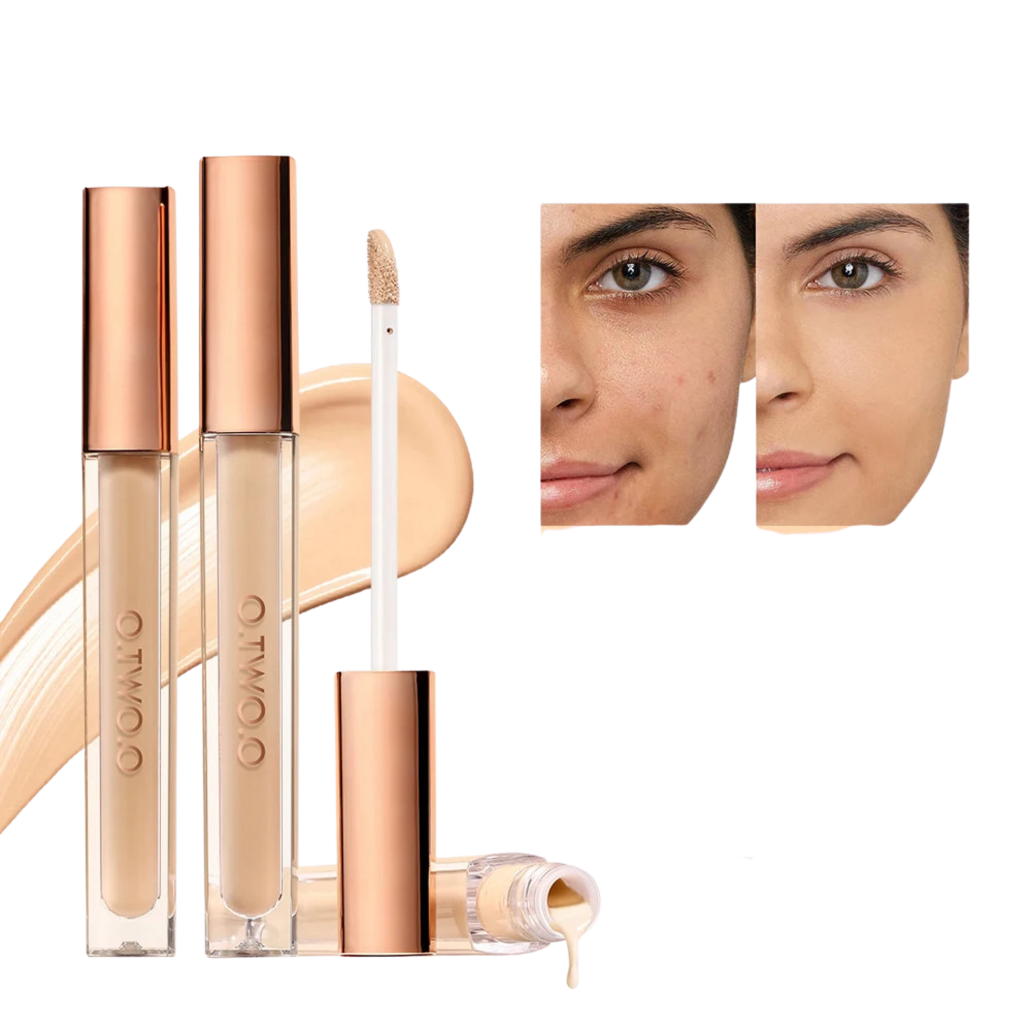 O.TWO.O Concealer Matte Lightweight Waterproof Full Coverage Makeup Base - Lylamor.com