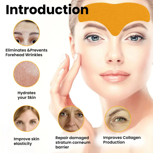 10PC Collagen Forehead Patches – Lighten Fine Lines & Firm Skin Instantly