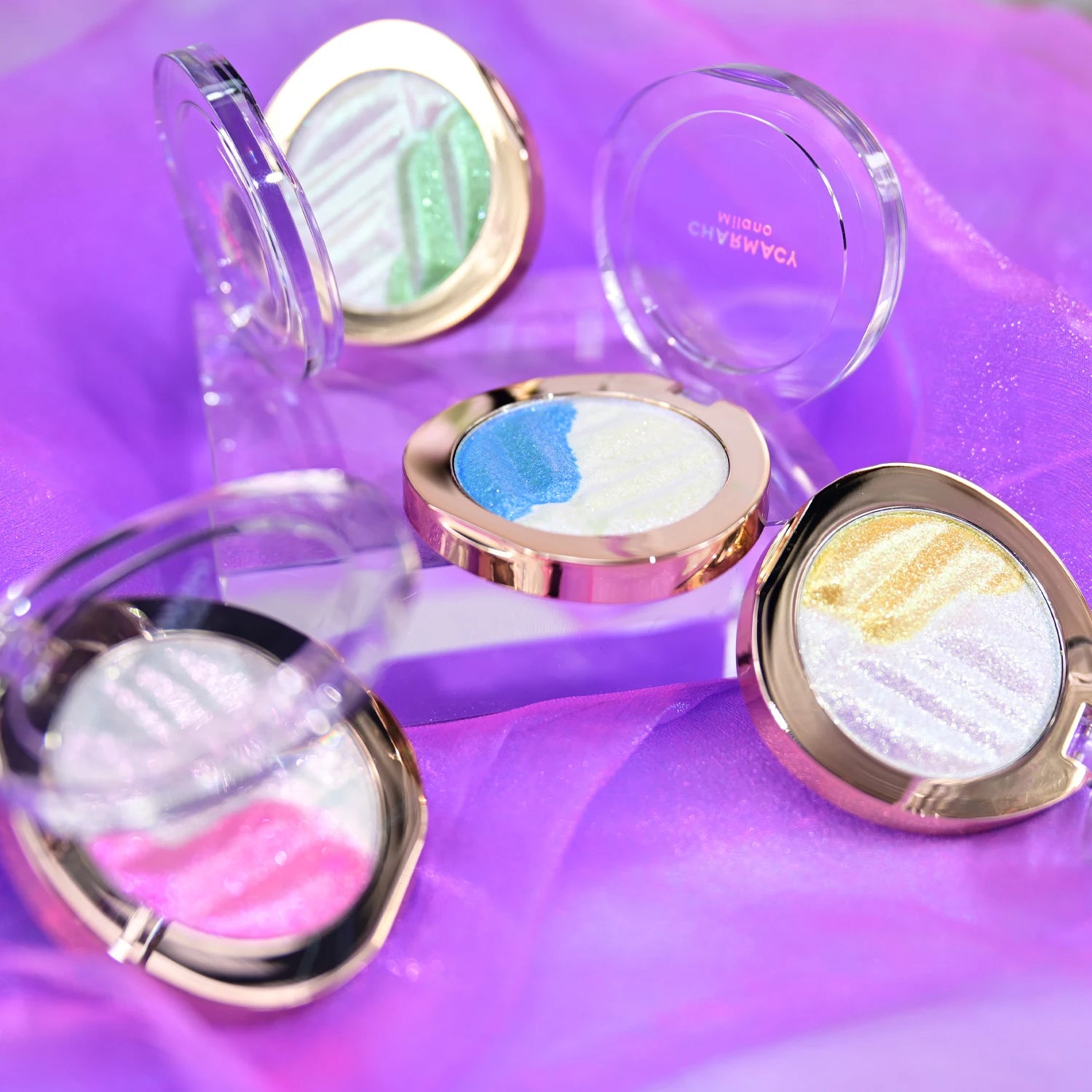CHARMACY Duochrome Highlighter Powder 4.2g – Long-Lasting Multichrome Shimmer Makeup for Women - Lylamor.com