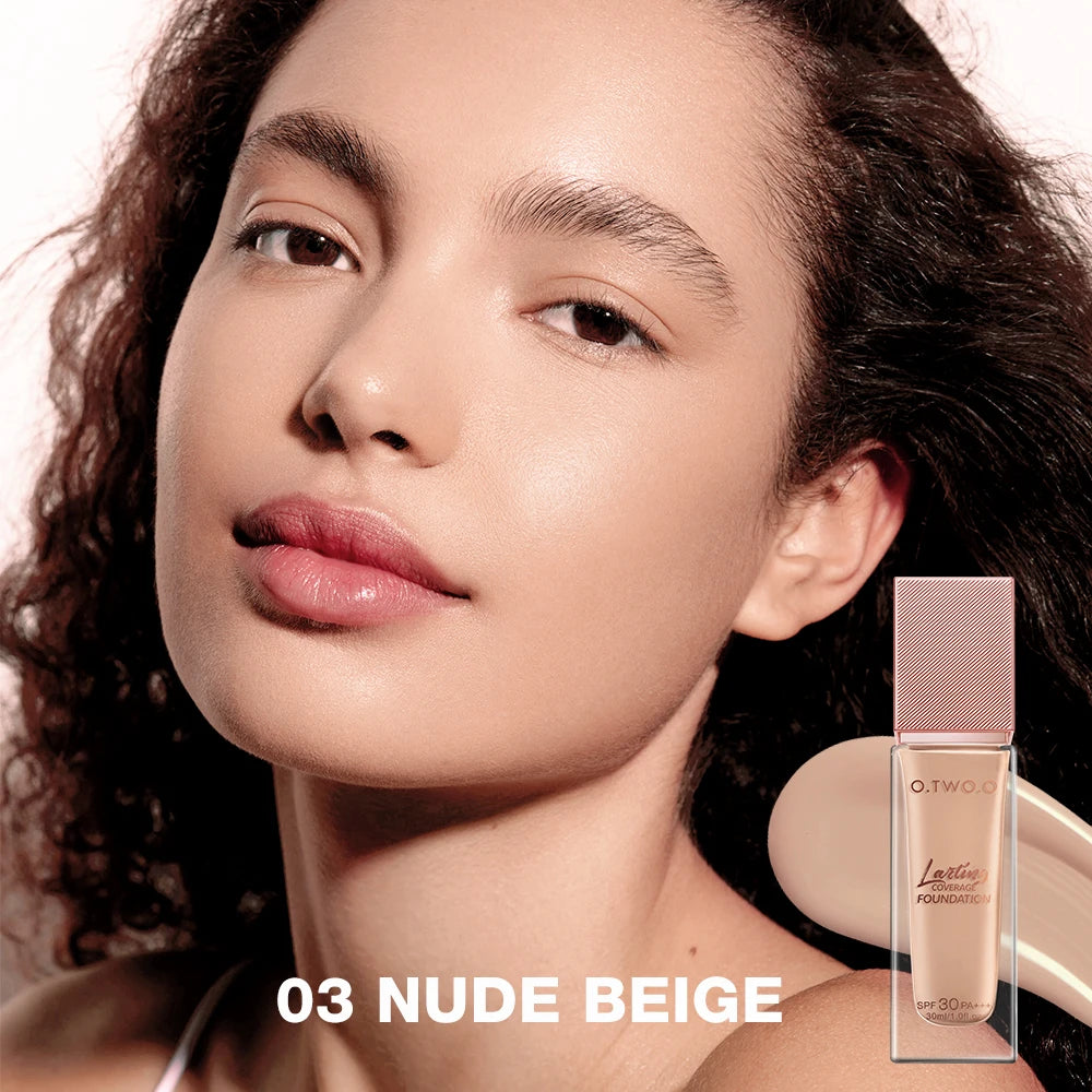 O.TWO.O Liquid Coverage Foundation Cream Matte Moisturizing Oil-Control Long-Lasting Waterproof Concealer - Lylamor.com