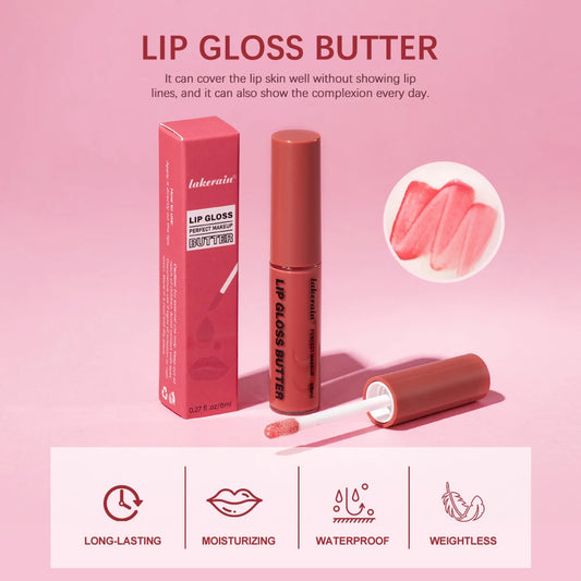 Moisturizing Lip Liner & Butter Gloss Set – Long-Lasting Non-Stick Cup Lip Glaze Liquid Makeup for Women - Lylamor.com