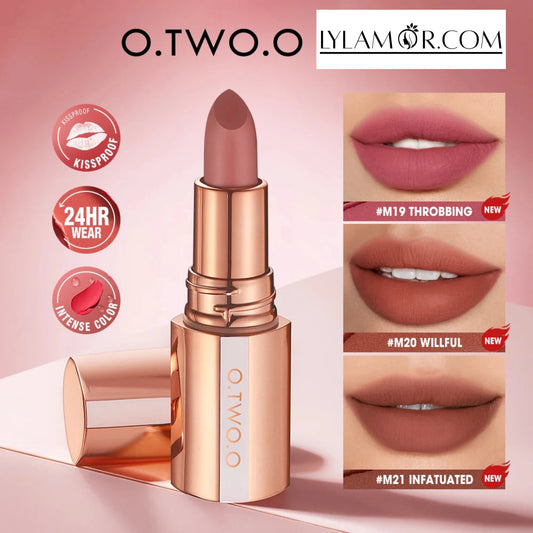 O.TWO.O Matte Lipstick 14 Colors Waterproof Long Lasting Velvet - Lylamor.com