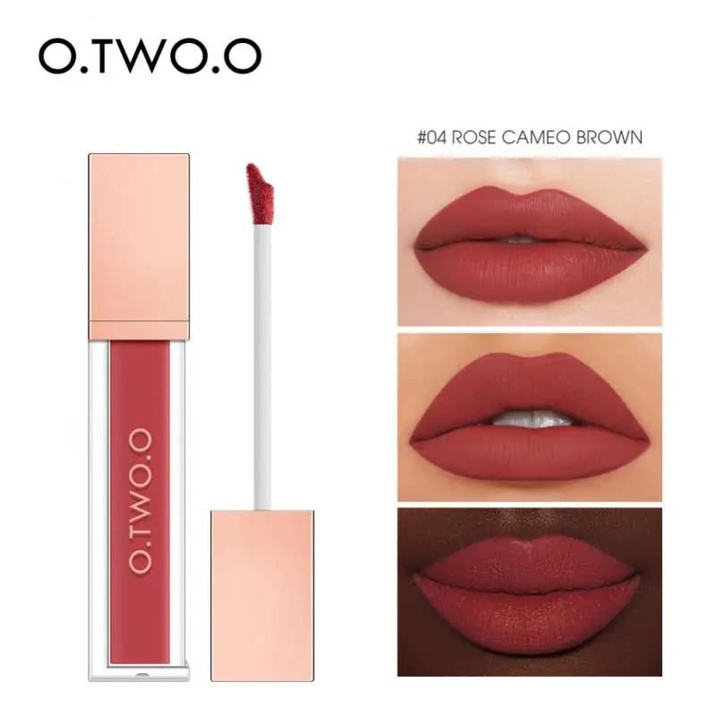 O.TWO.O Velvet Matte Lip Glaze – Waterproof, Long Lasting, High Pigment Non-stick Liquid Lipstick - Lylamor.com