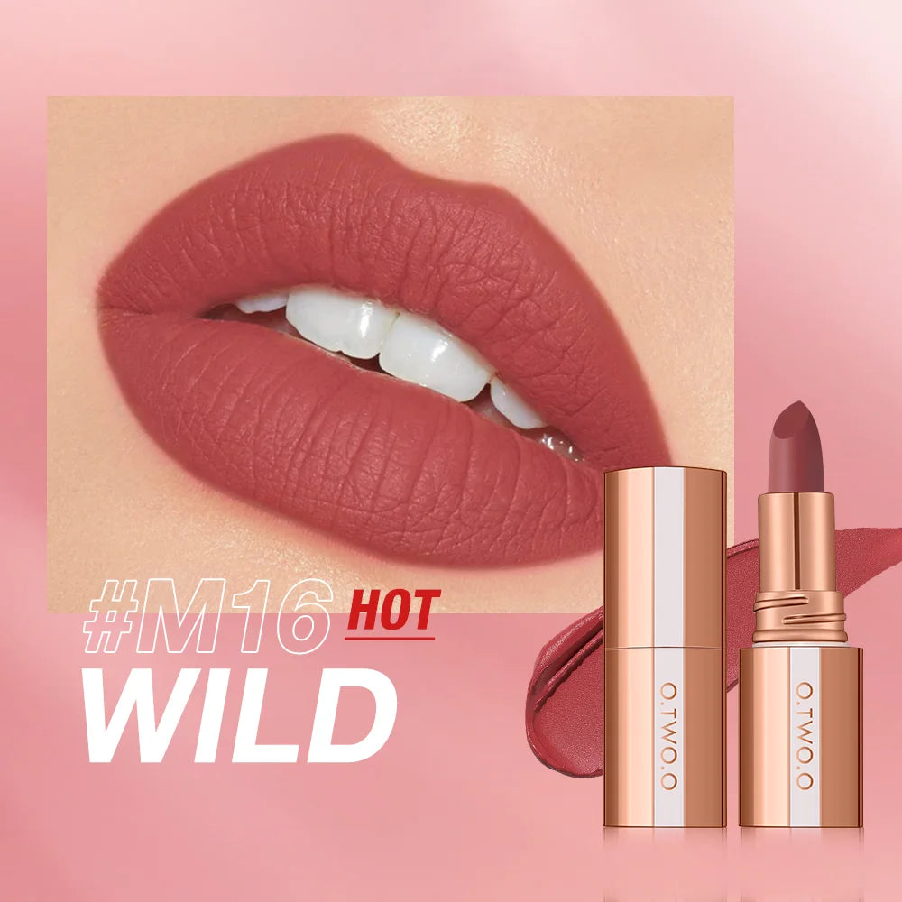 O.TWO.O Matte Lipstick 14 Colors Waterproof Long Lasting Velvet - Lylamor.com