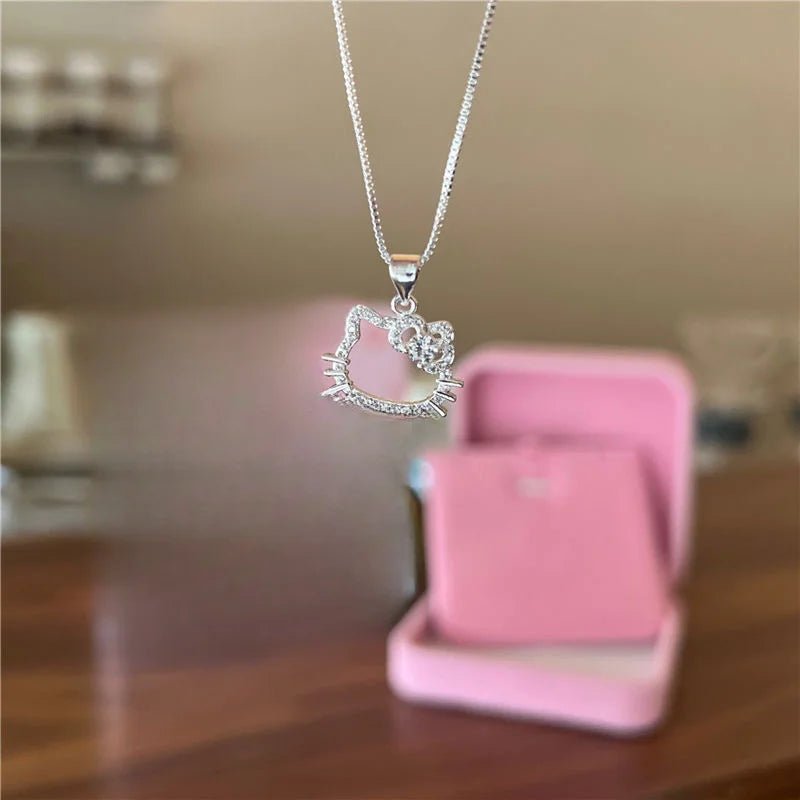 Hello Kitty Clavicle Necklace – Kawaii Sanrio Anime Jewelry Gift