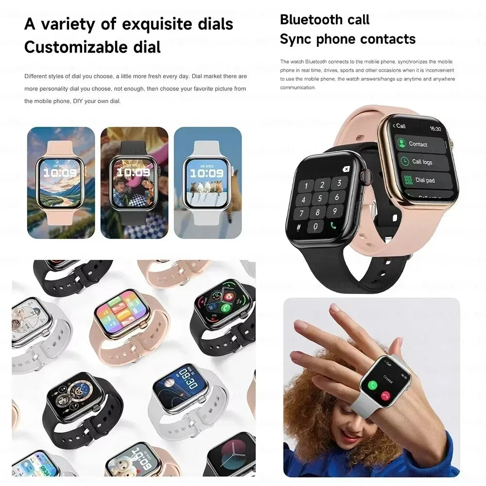 App GPS Watch 10 Smart Watch NFC Men HD AMOLED Memory Music 3D Surround Bluetooth Call Waterproof Smartwatch Woman