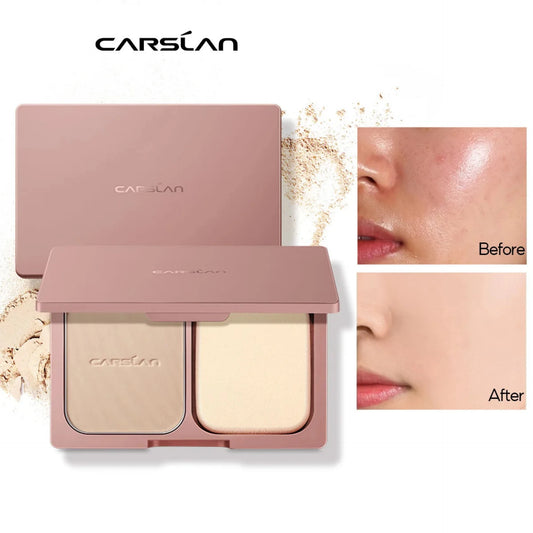 CARSLAN Long-lasting Oil Control Pressed Powder – Matte Waterproof Brightening Face Powder 9g - Lylamor.com