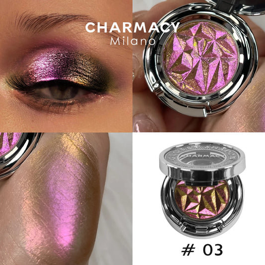 CHARMACY Duochrome Eyeshadow Palette – Long-lasting Glitter Multicolor Pigment Shadows - Lylamor.com