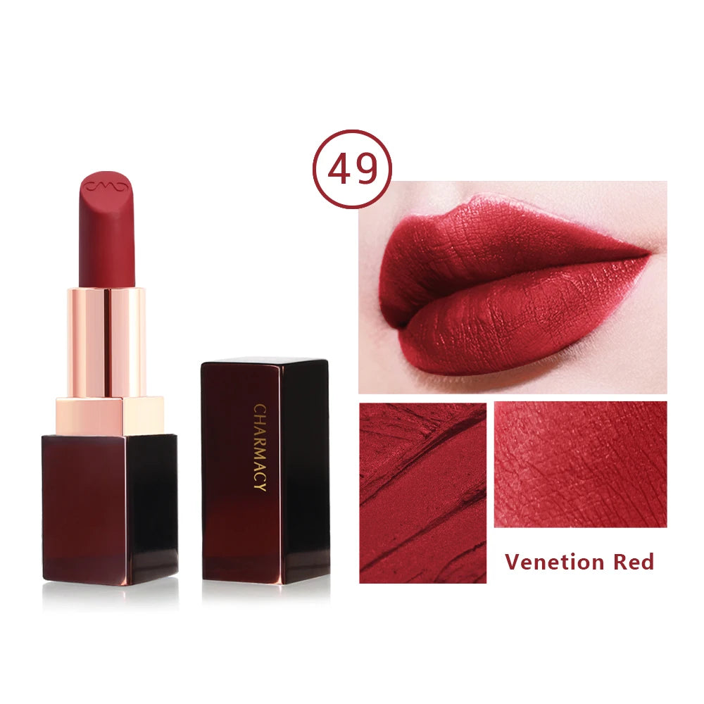 CHARMACY Matte Lipstick – Long-lasting, Waterproof, Velvet Finish, Non-stick Cup - Lylamor.com