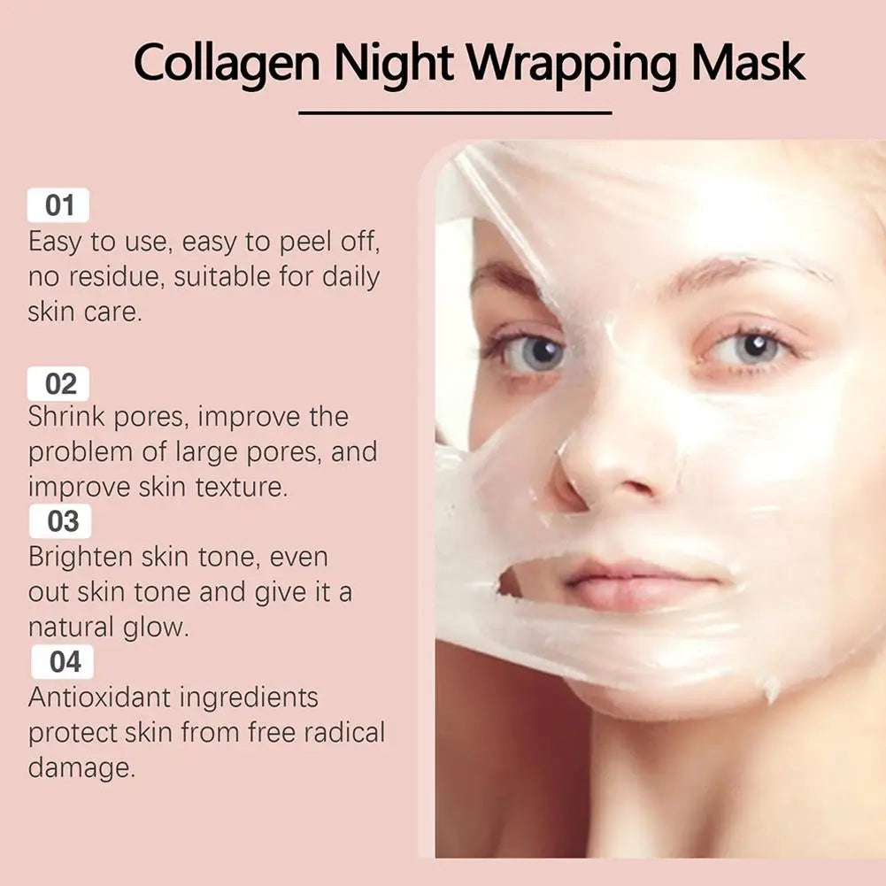 Korean Collagen Overnight Mask - Hydrating Peel-Off Facial Treatment (75ml)