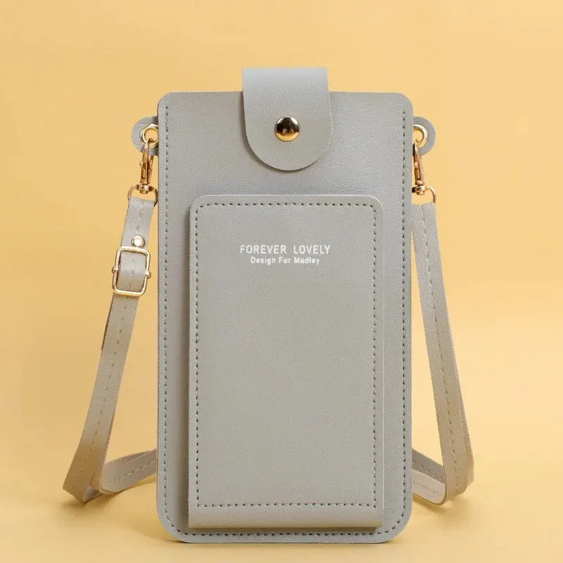 Soft Leather Crossbody Phone Bag – Stylish & Functional Wallet Purse for Women