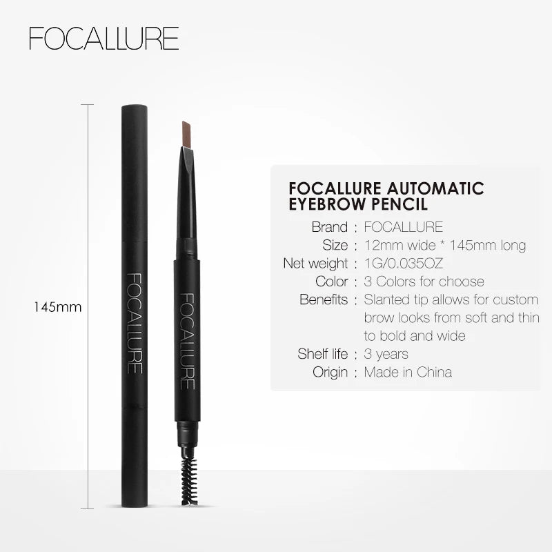Focallure 3-Color Eyebrow Pencil Precise Long-Lasting Waterproof Eyeliner for Blonde and Brown Eyebrows - Lylamor.com